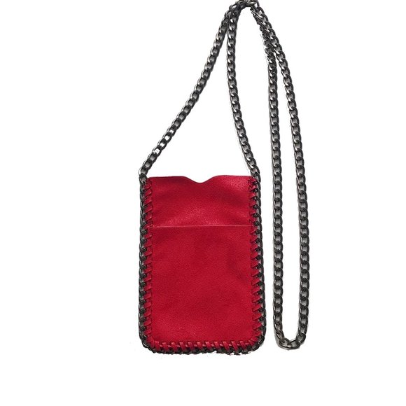 Perfect Unique Cranberry Mini Cross Body Bag Gun metal tone chain - Picture 4 of 8